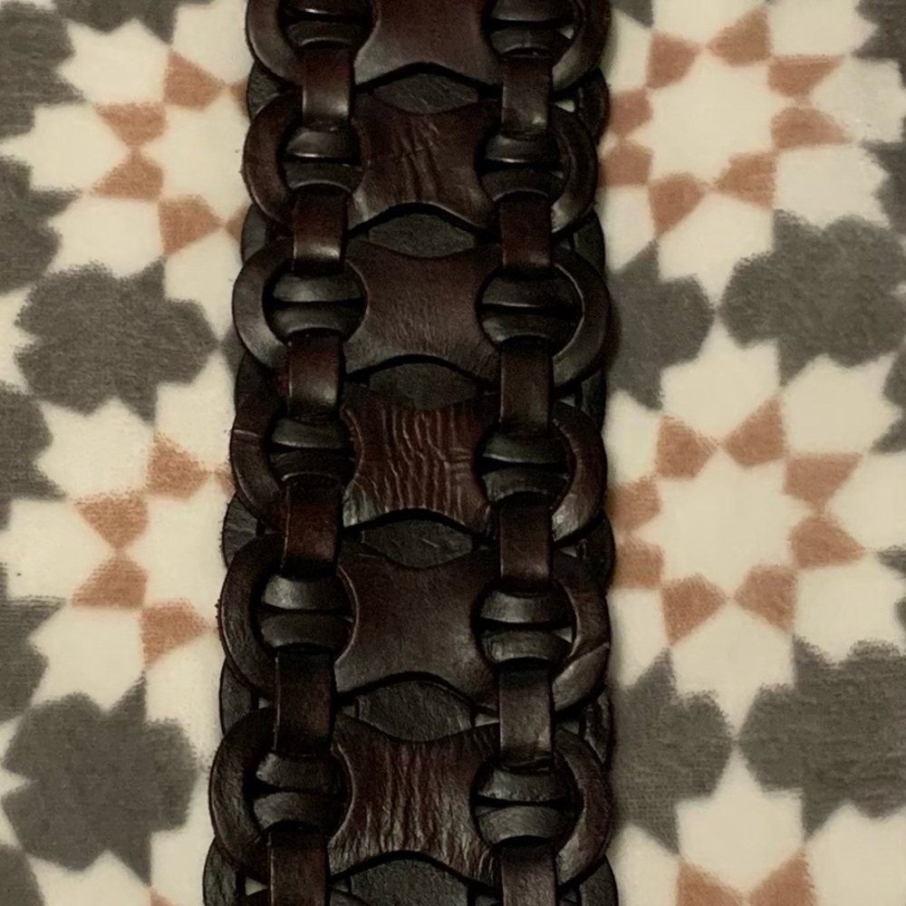 Beautiful chocolate brown leather belt